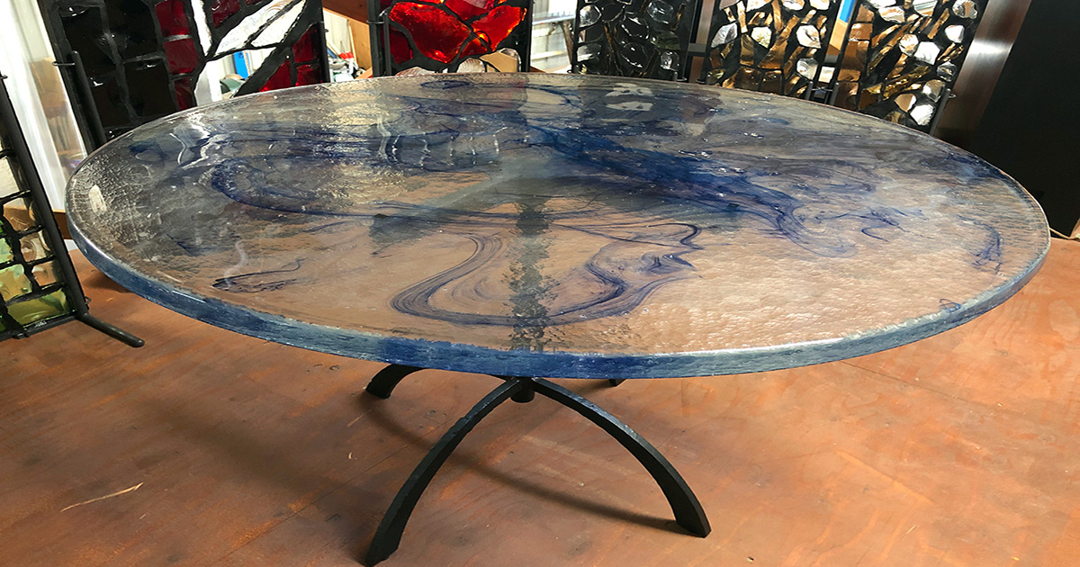 2019.8.9 (Fri) Glass Art Table